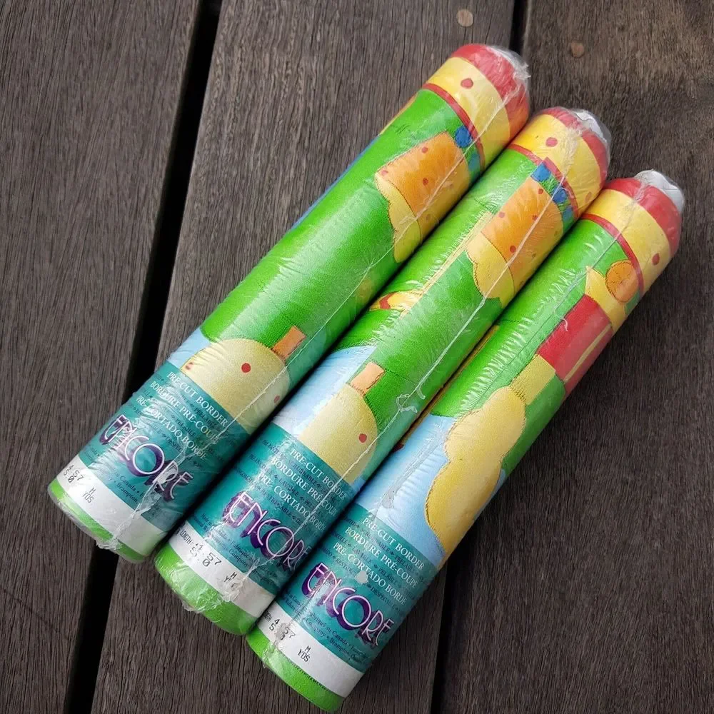 Encore Wallpaper Border 3 Rolls 5 Yards Each KA49044 Prepasted Kids Toy Trains
